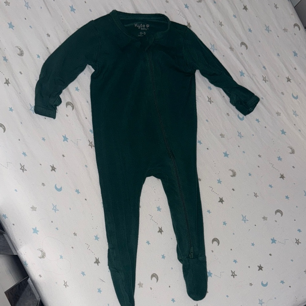 Kyte BABY Deep Green Footed One Piece